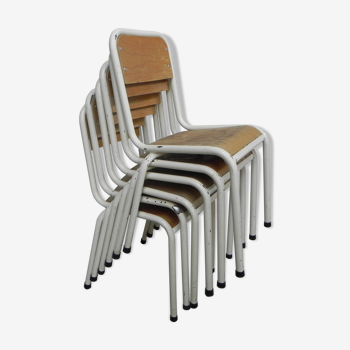 Lot de 6 chaises d'école