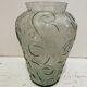 Sculpted glass vase