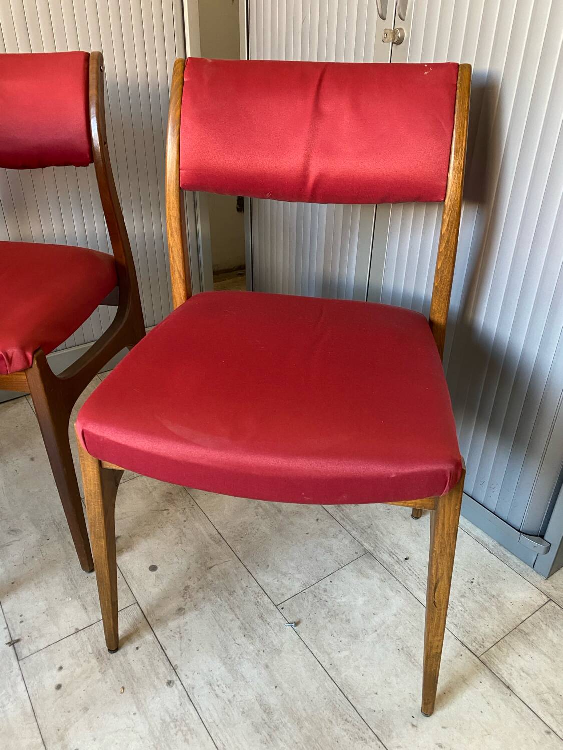 Set of 6 Scandinavian teak chairs from the 1960s