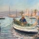 Gouache du port de saint Raphaël
