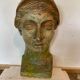patinated hollow plaster sculpture "Bust of a goddess" XX century