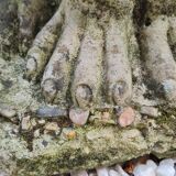 Reconstructed stone garden statues