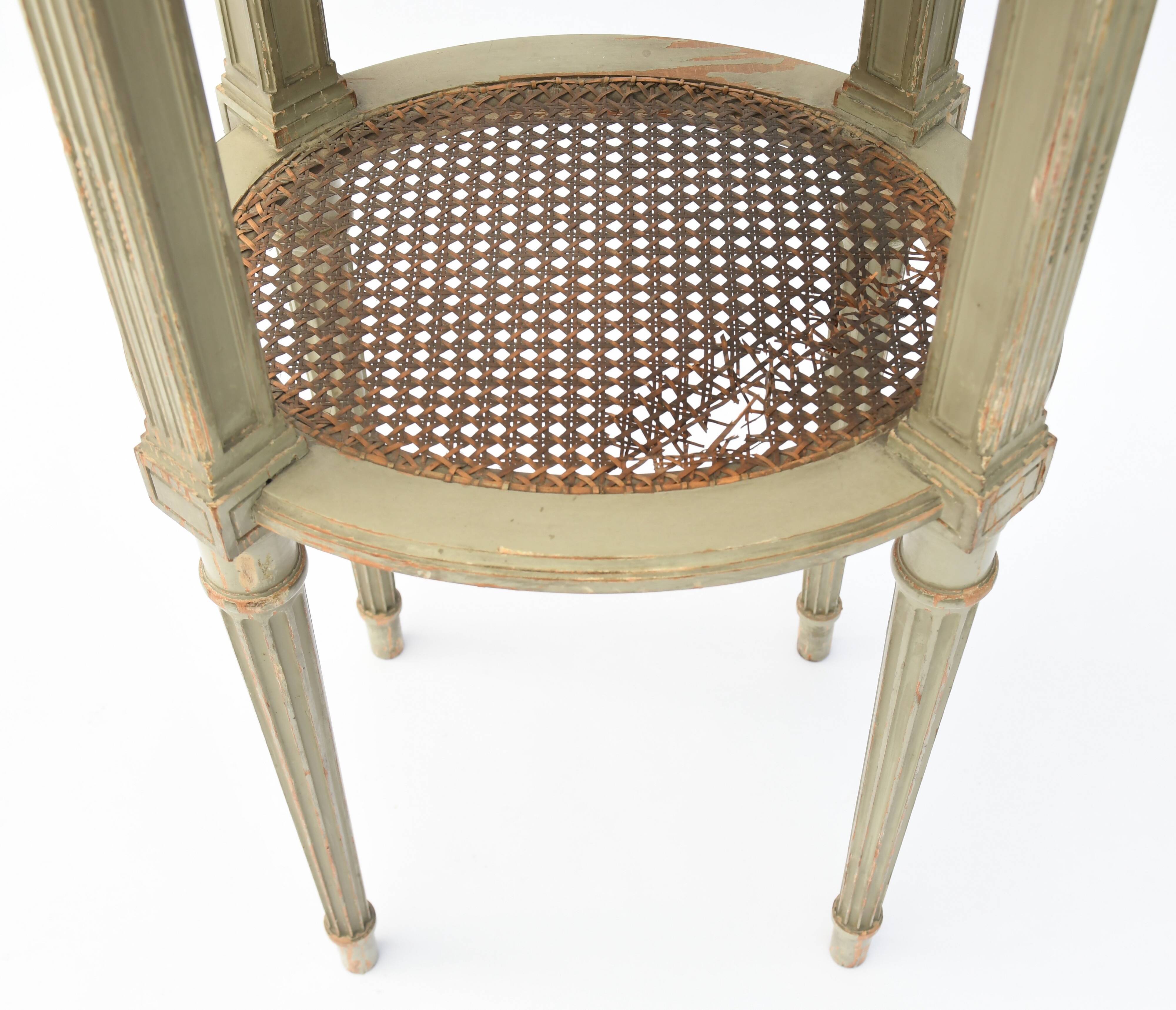 Grey lacquered wood side table
