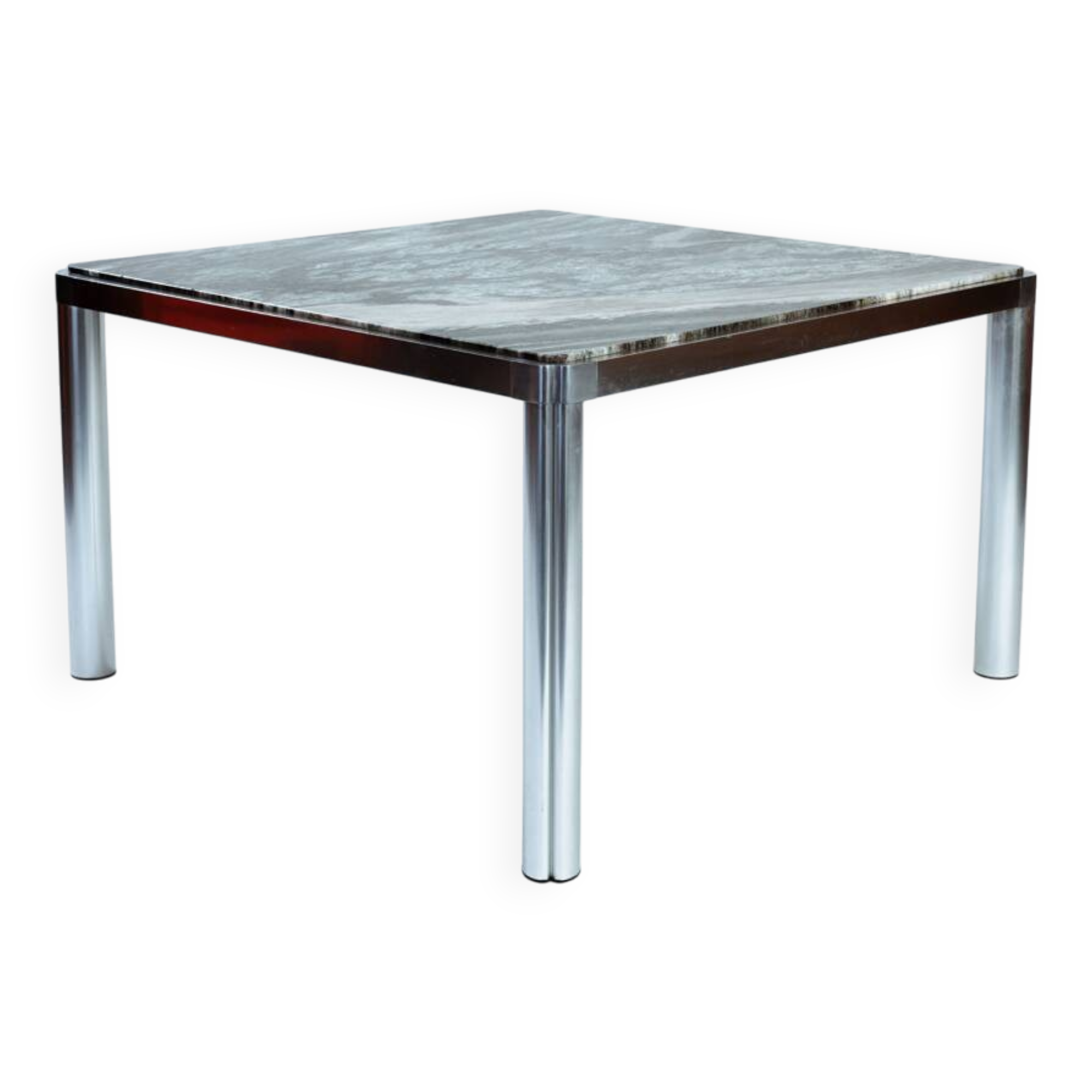 Kho Liang Ie for Artifort dining table marble aluminium, 1970s