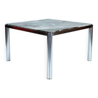 Table à manger en marbre et aluminium de Kho Liang Ie pour Artifort, années 1970
