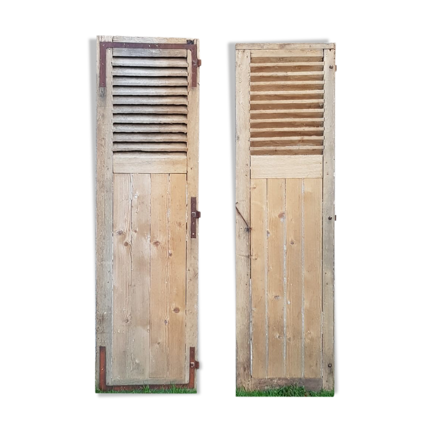 Pair of old wooden shutters