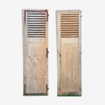 Pair of old wooden shutters