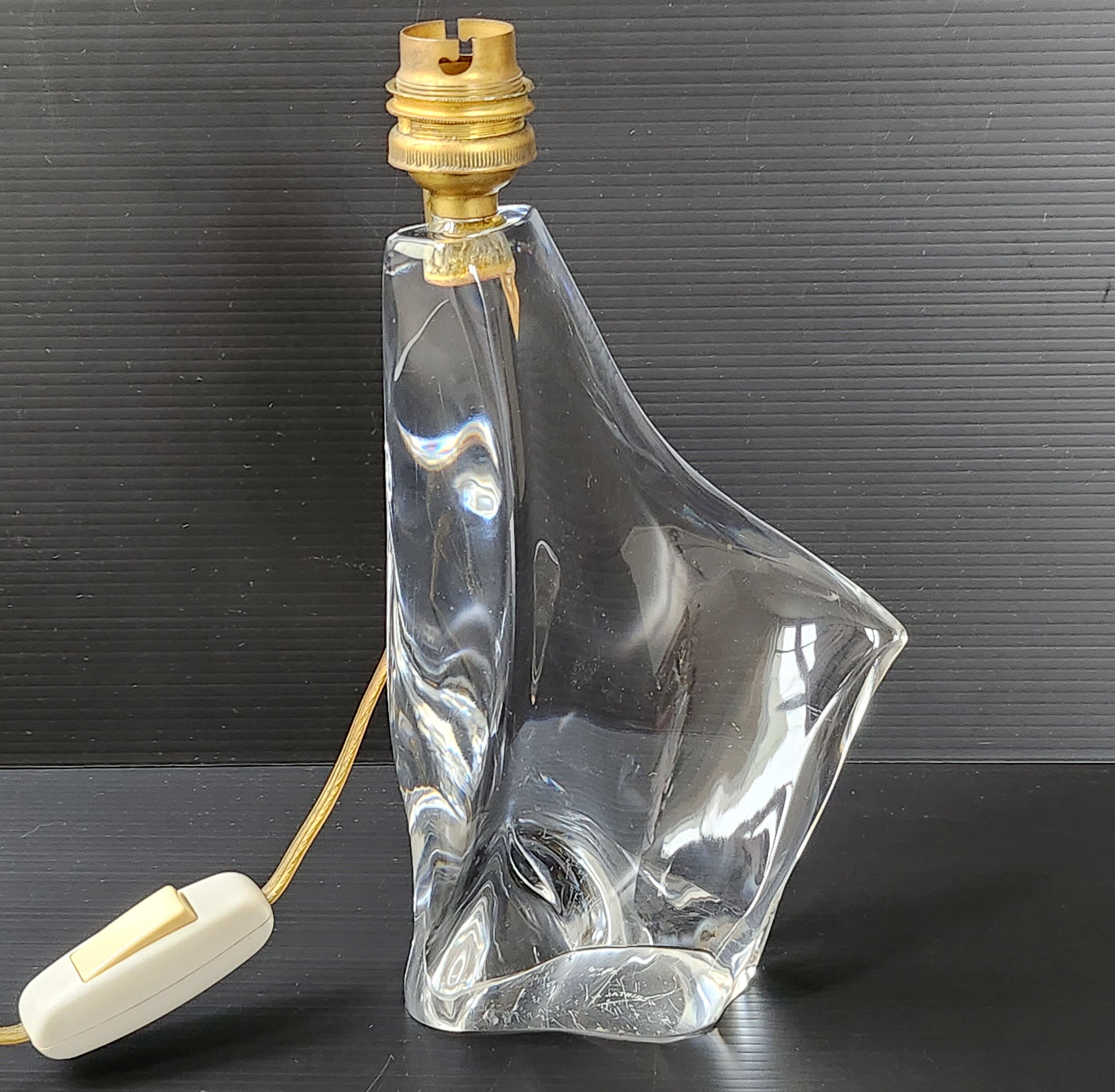 Vintage crystal lamp foot 1950