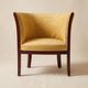 Art Deco gondola armchair in mahogany and marquetry – 1930s
