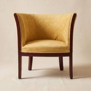 Art Deco gondola armchair in mahogany and marquetry – 1930s