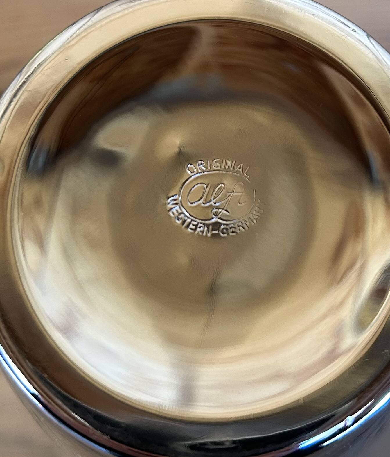 Vintage Alfi shaker set and insulated chrome ice bucket.