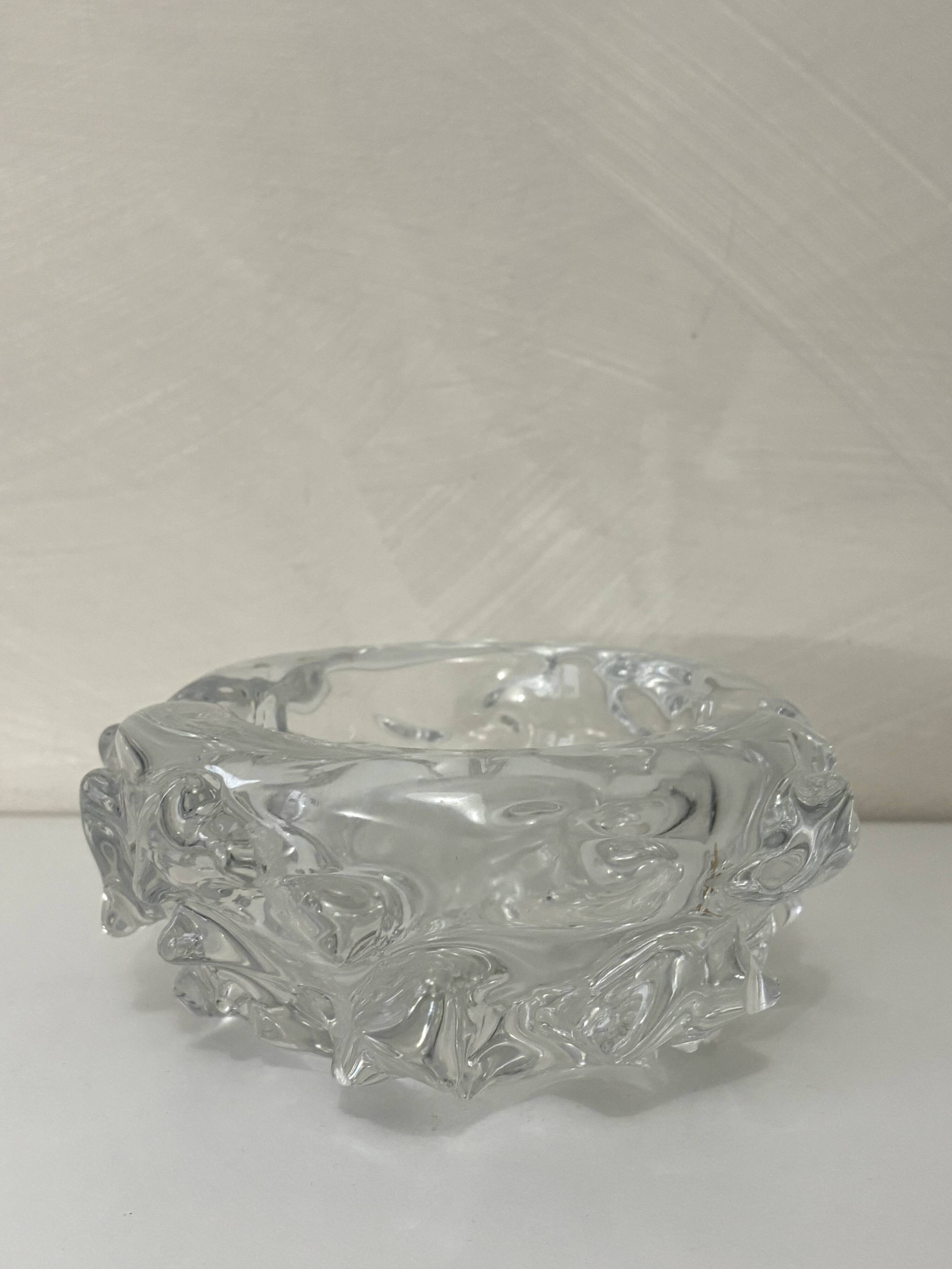 Crystal ashtray/trinket dish signed Schneider