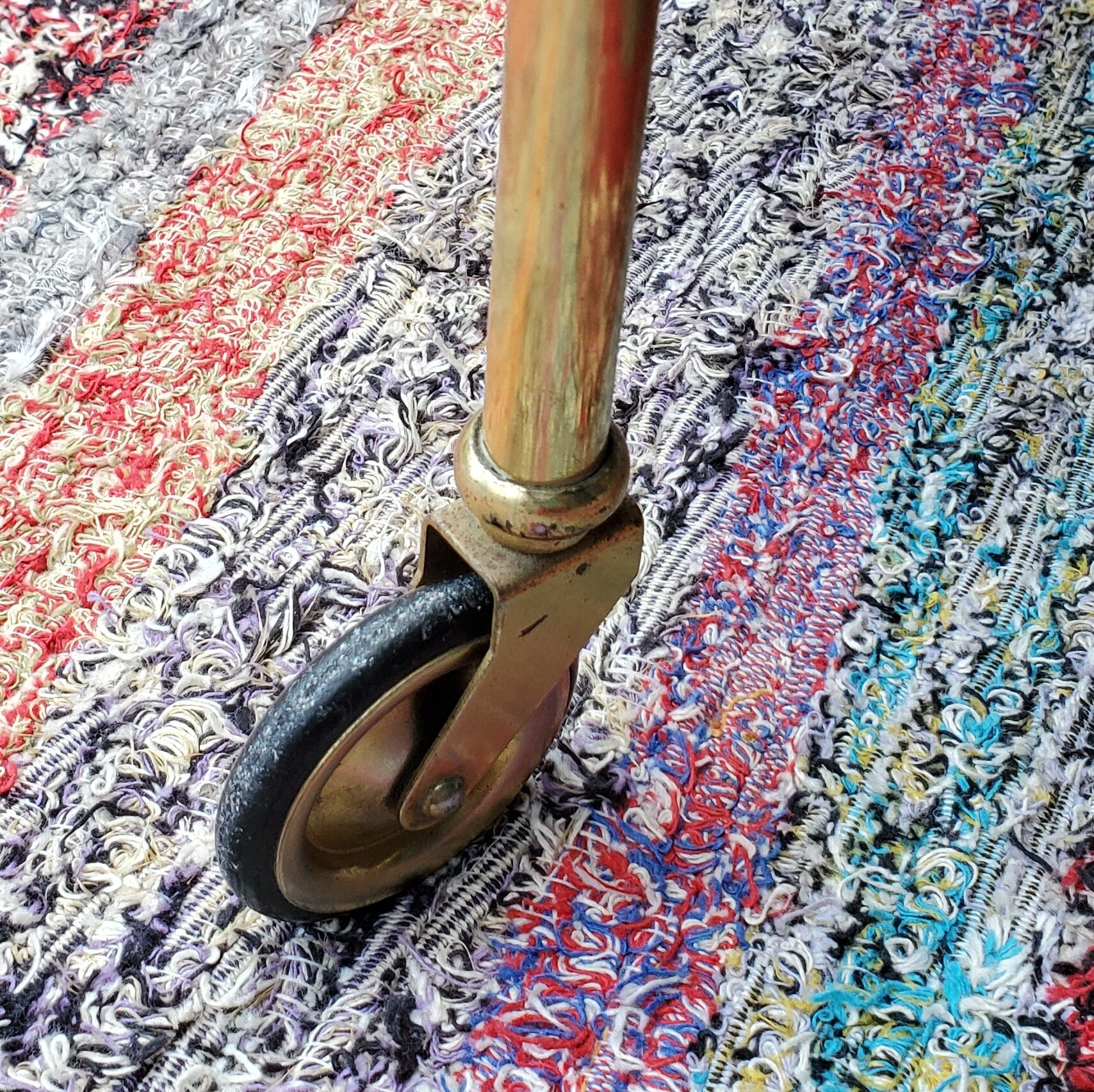 Brass and glass dessert, 60s