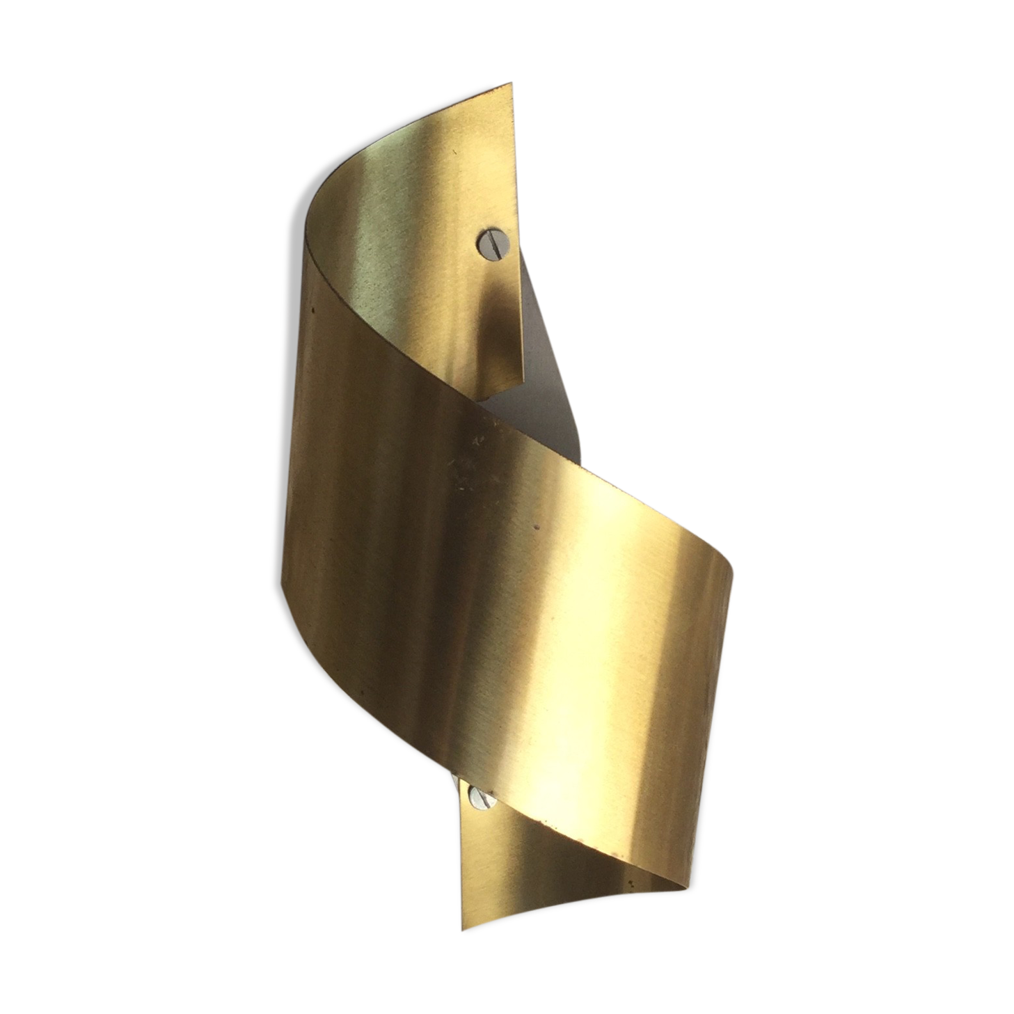 Vanni spiral, shaped sconce, gold metal 1960