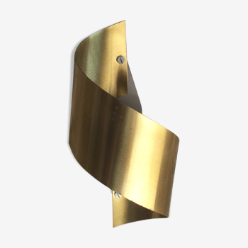 Vanni spiral, shaped sconce, gold metal 1960