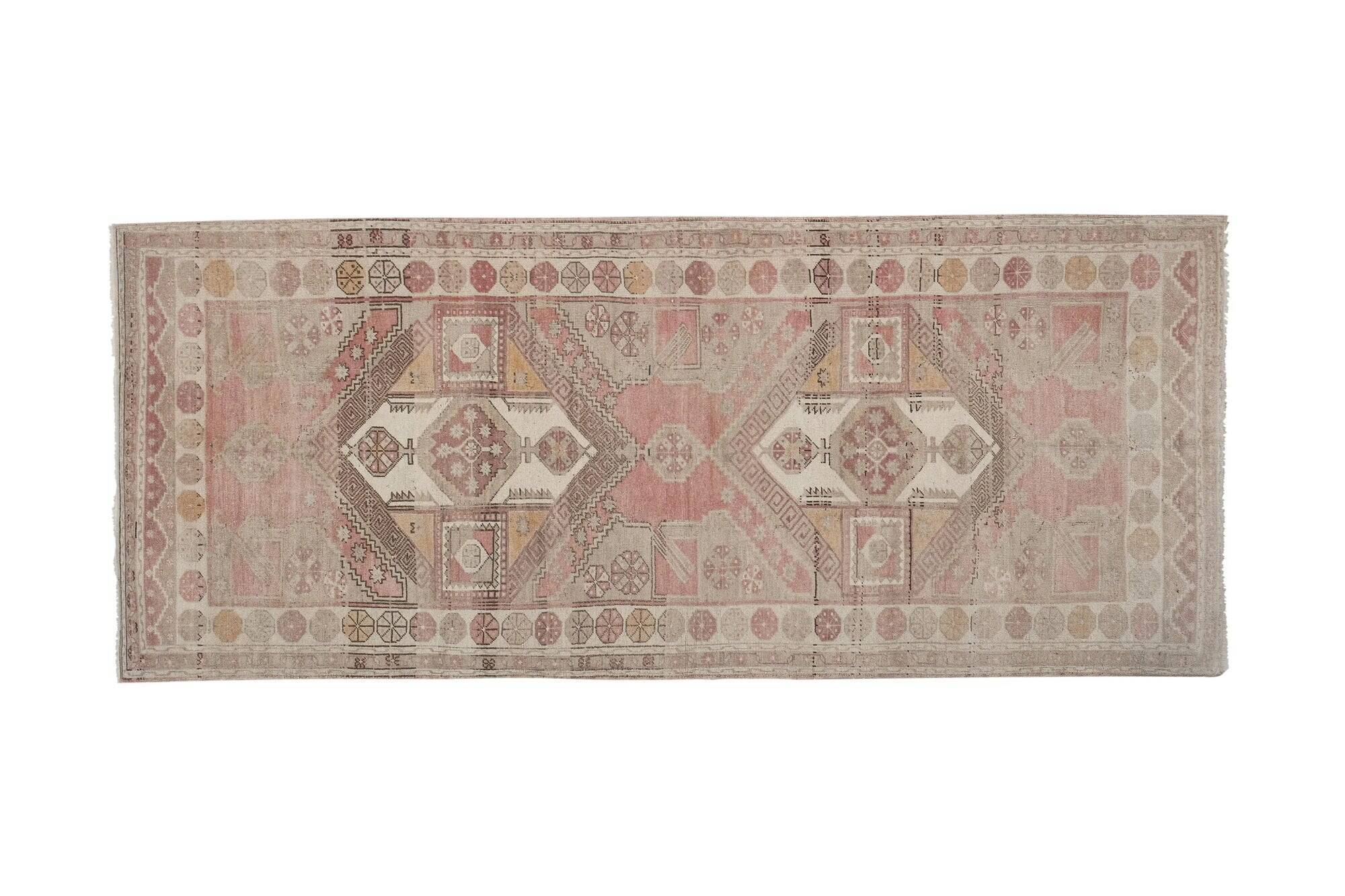 Vintage Turkish hallway rug 157x370 cm