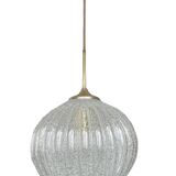 Vintage German DORIA Suspension in Cracked Glass 1960s