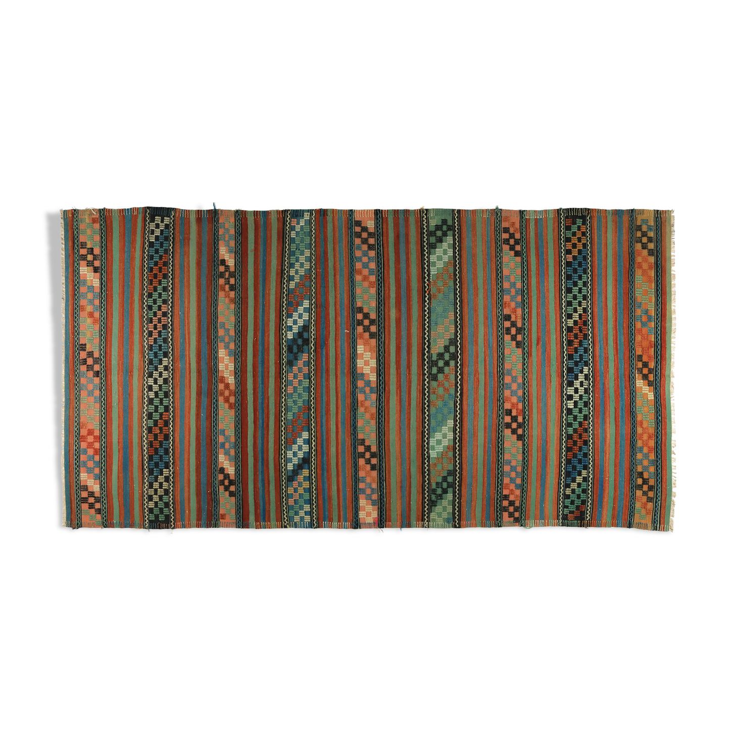 Anatolian handmade kilim rug 294 cm x 150 cm