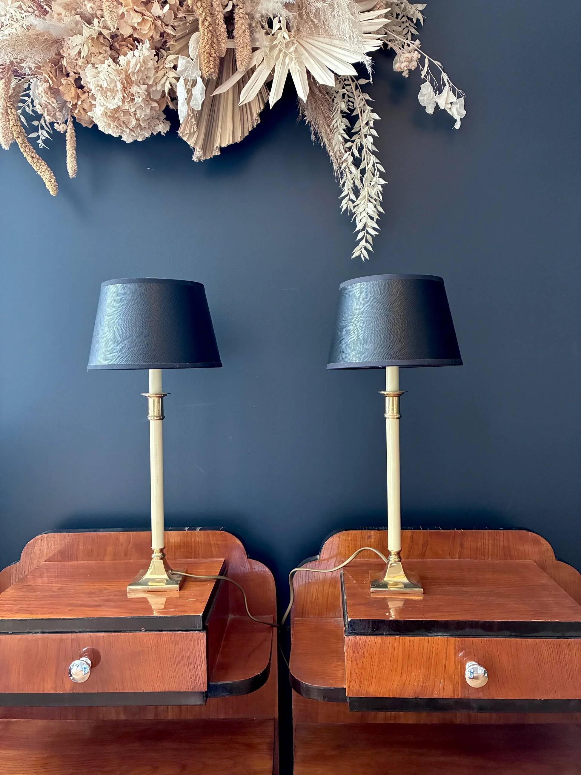Pair of "neoclassical" lamps - 1970.