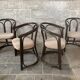 Set of 4 midcentury bentwood bamboo Dutch dining chairs, Rohe Noordwolde 19
