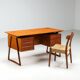 Svend Age Madsen freestanding desk in teak H.P. Hansen Denmark 1960