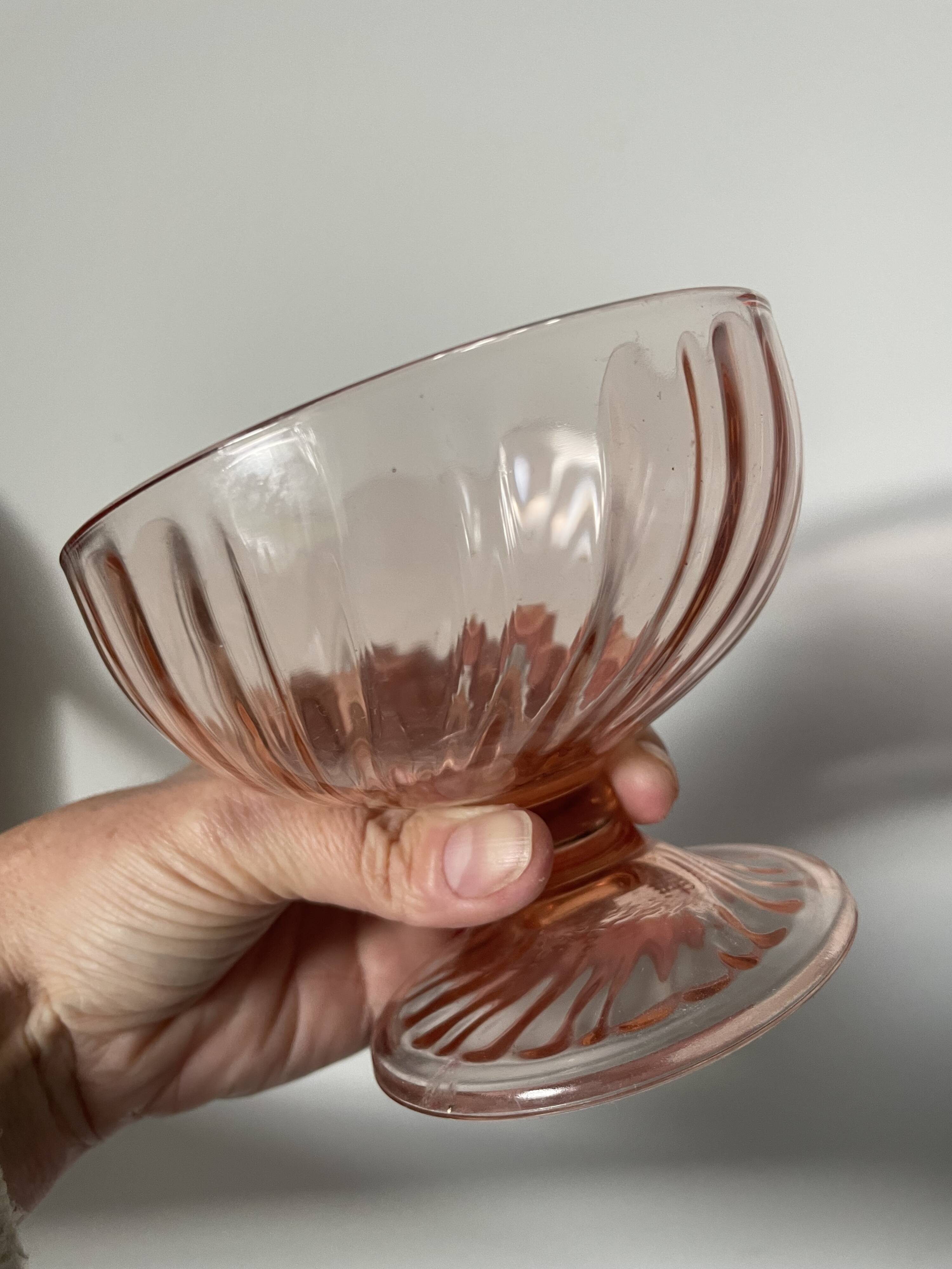 4 Rosaline Luminarc France ice cream cups