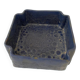 Square flat in blue glazed stoneware