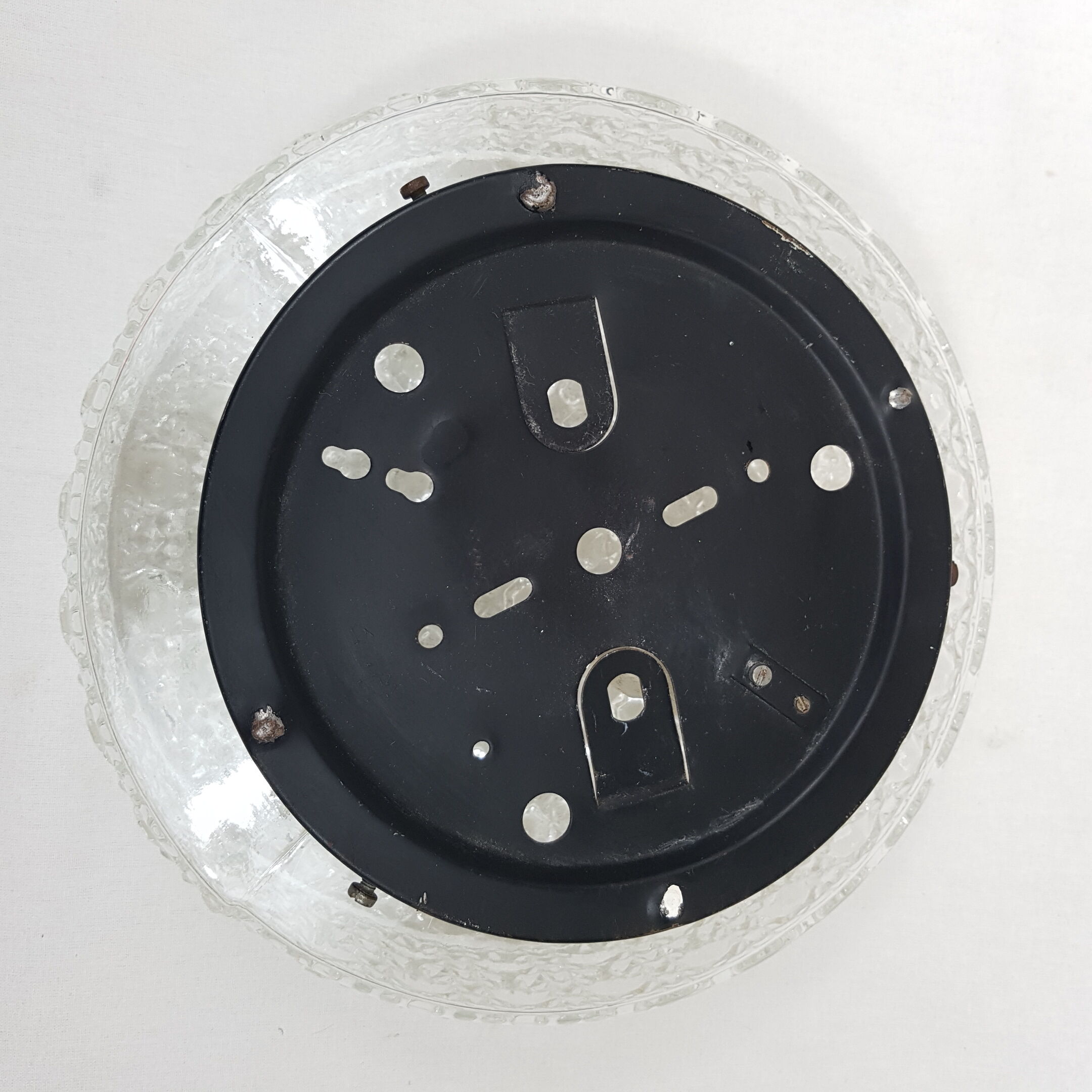 Round ceiling in cast glass vintage