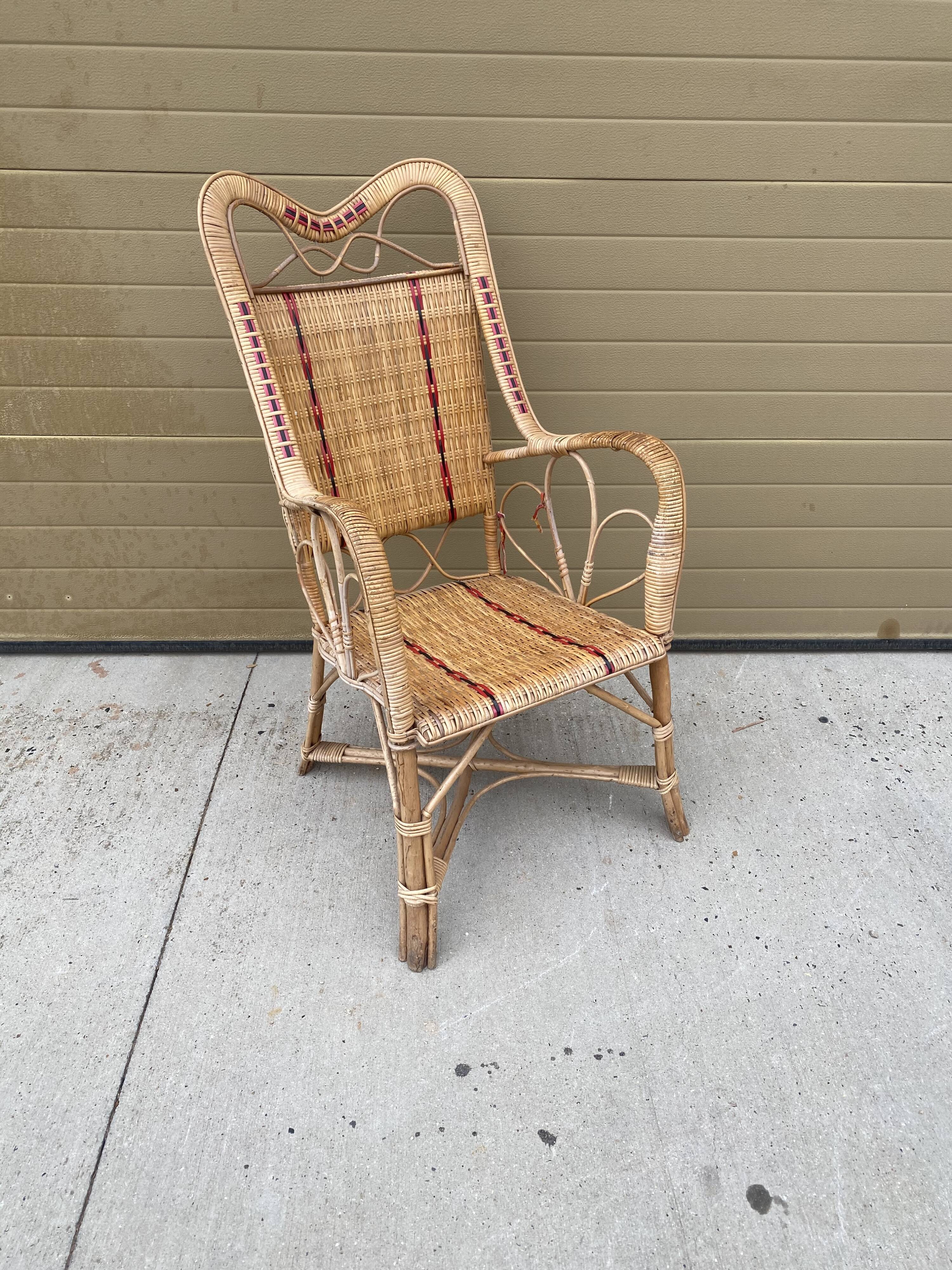 Rattan armchair