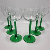 Set of 6 stemmed glasses