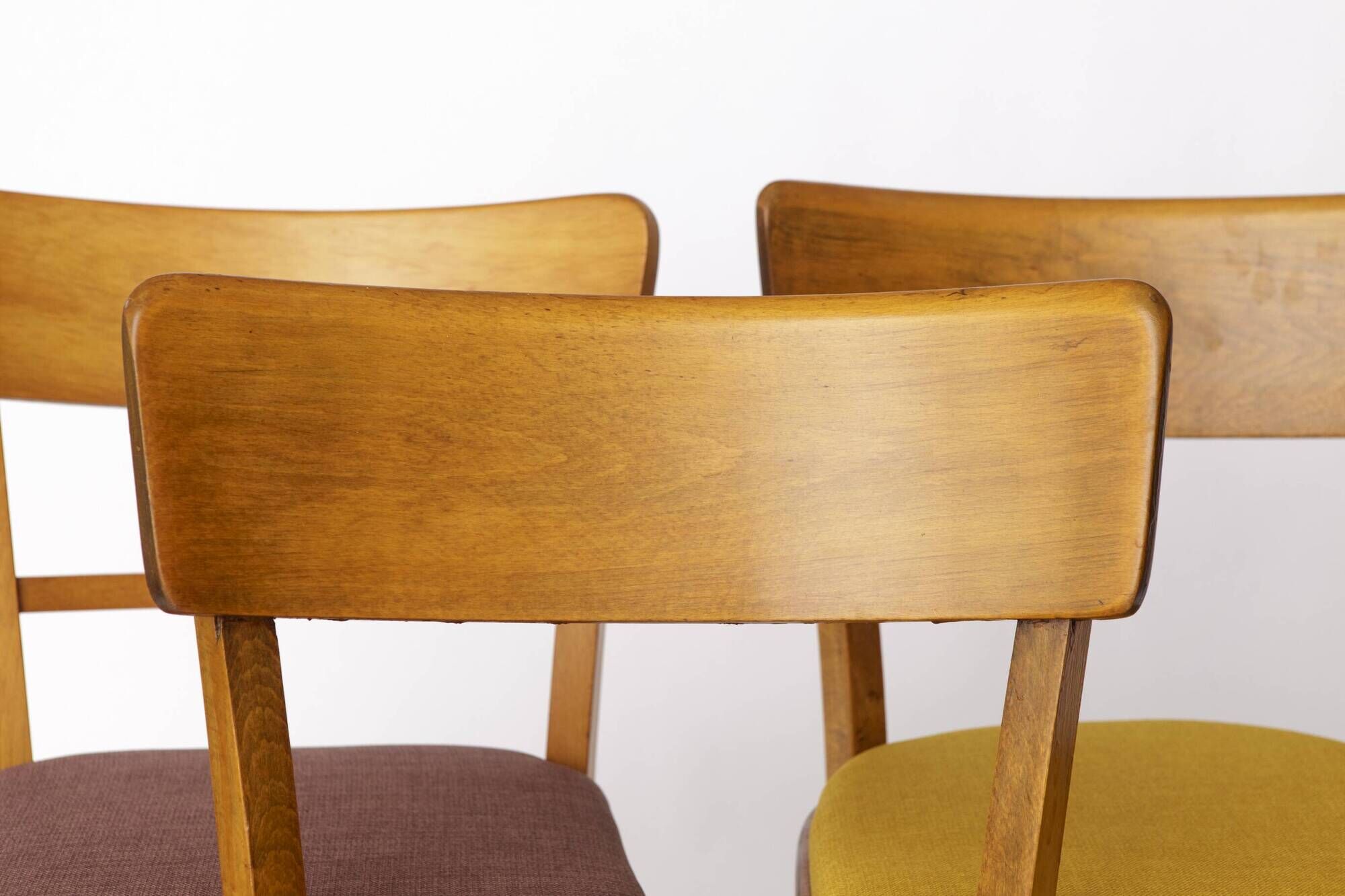 Set of 4 Vintage Frankfurter Chairs – 1960s/1970s German Mid Century