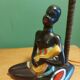 Vintage ceramic lamp 60's african
