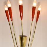 Wall lamp, 1960 brass and red
