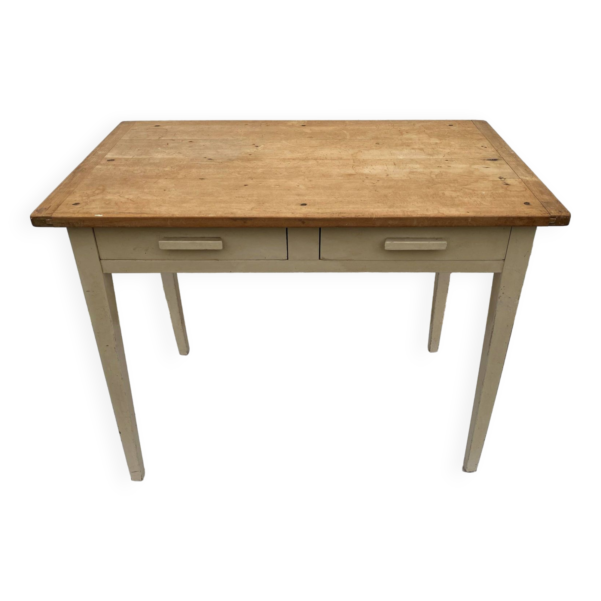 2 drawer solid wood desk 1950