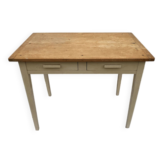 2 drawer solid wood desk 1950