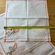 4 serviettes de table en coton brodées