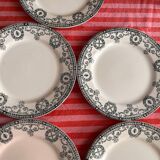 5 assiettes plates - Salins terre de fer
