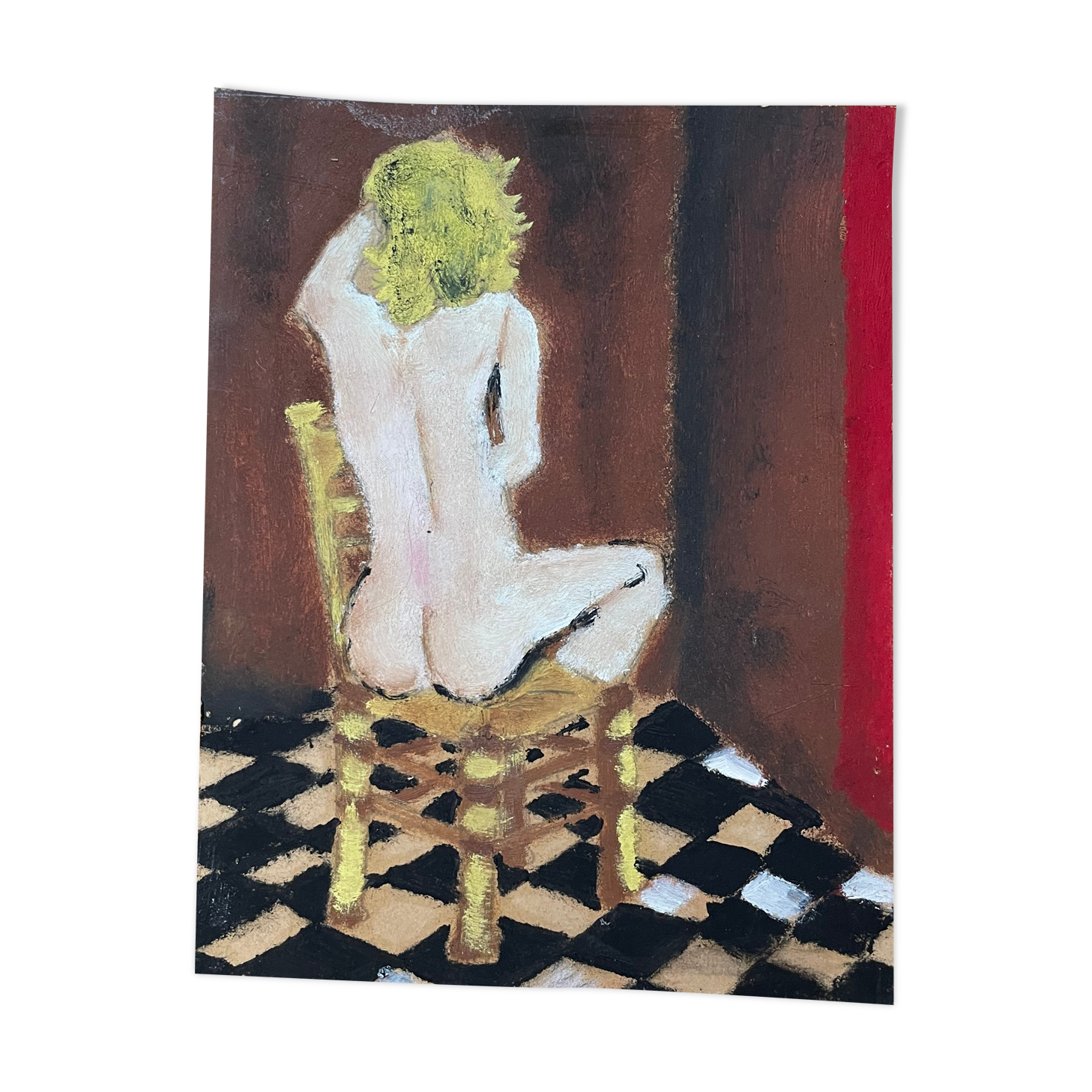 Painting, sitting