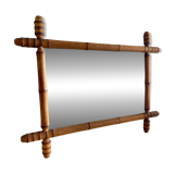 Miroir années 30 style bambou en bois