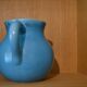 Blue bowl pitcher