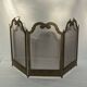 Vintage brass fireplace screen dimension: height -54cm- width -94cm-
