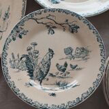 Terre de Fer Gien model Coqs set