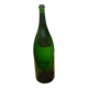 Green blown glass bottle of 58 cm.