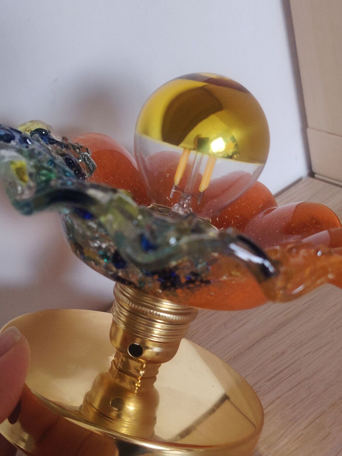 Murano flower wall light