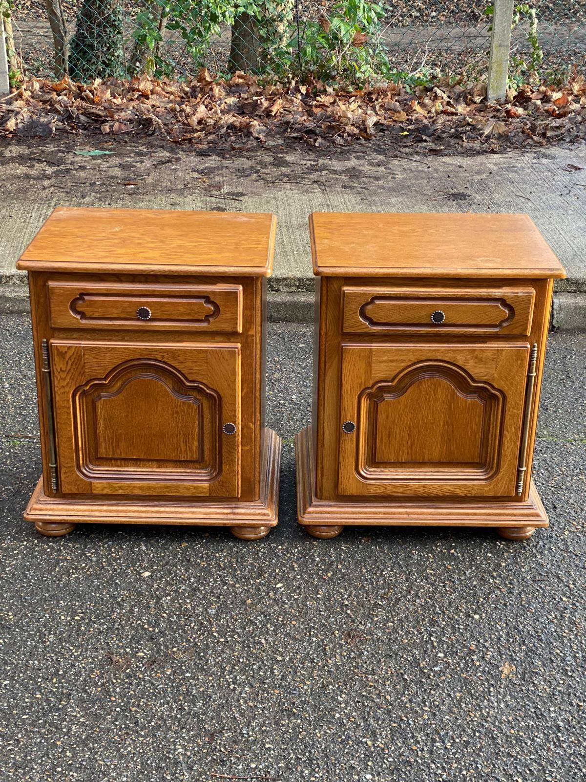2 Louis XIV bedside tables made of wood from the 20th century.