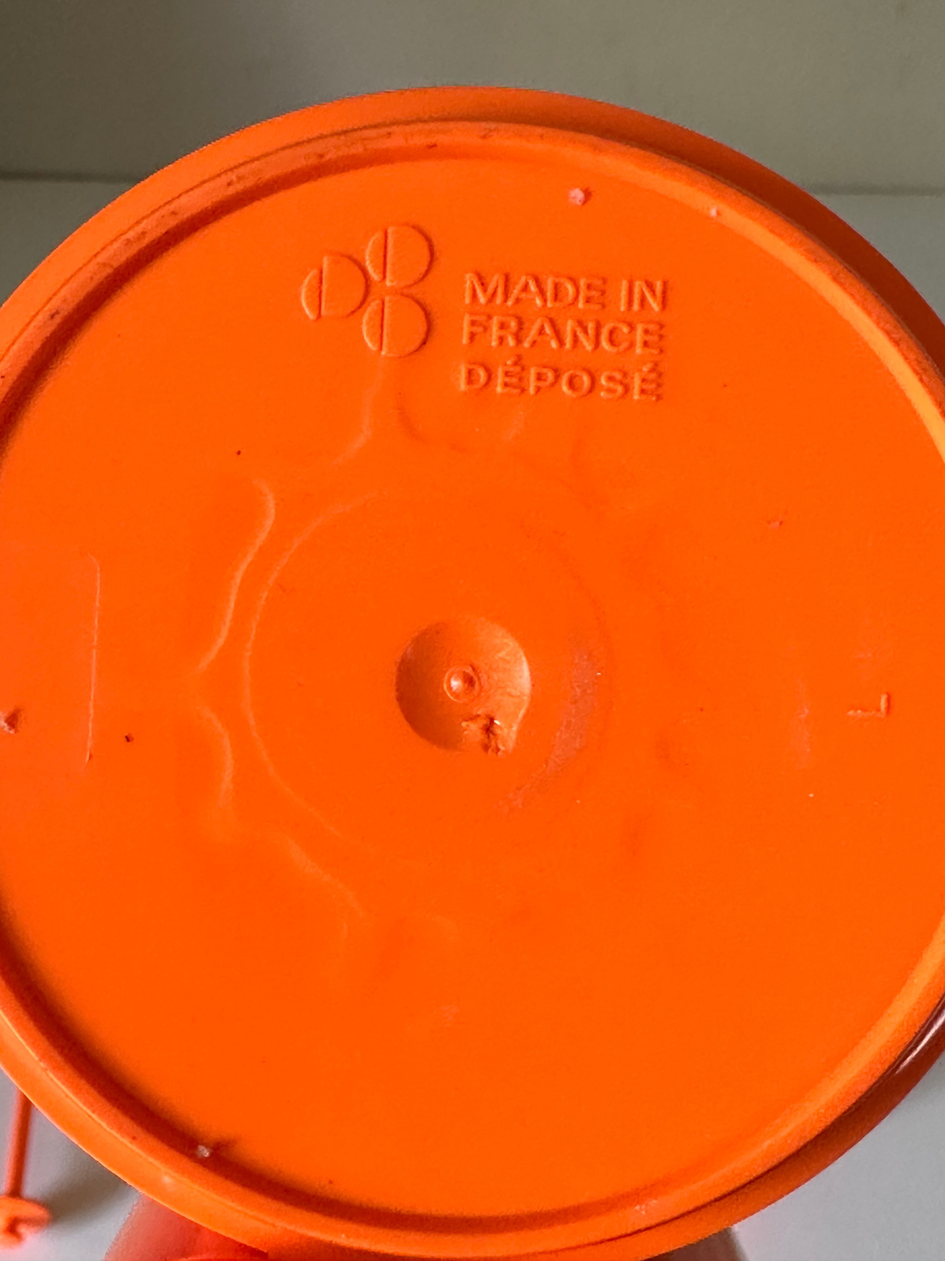 Orange plastic service vintage design orange 70 years