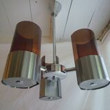 Suspension "Space Age" chrome metal and plexiglass 1970s