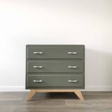 Vintage chest of drawers with compass feet