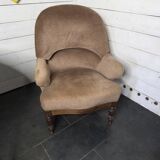 Fauteuil crapaud en acajou style Louis Philippe