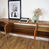 Scandinavian teak and metal row
